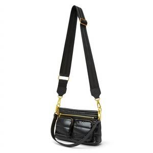 LIKE NEW THINK ROYLN Double Trouble Crossbody Bag with 2 Straps in Pearl Black